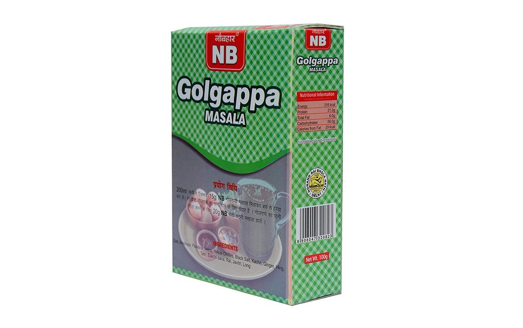 Nau Bahar Golgappa Masala    Box  100 grams